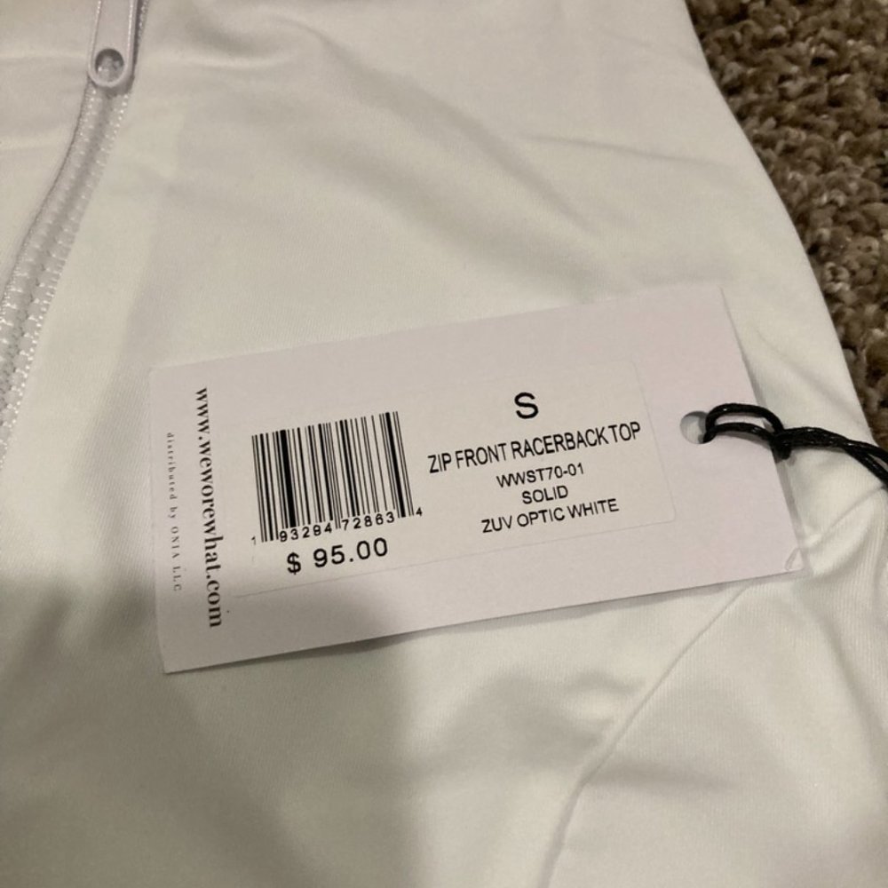 NWT Zip Front Racerback Top - Picture 5 of 5